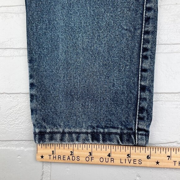 Levis 900 Jeans‎ Women 10 26Wx30L Blue Taper Red Bat Wing Cotton Denim USA VTG - Picture 13 of 14